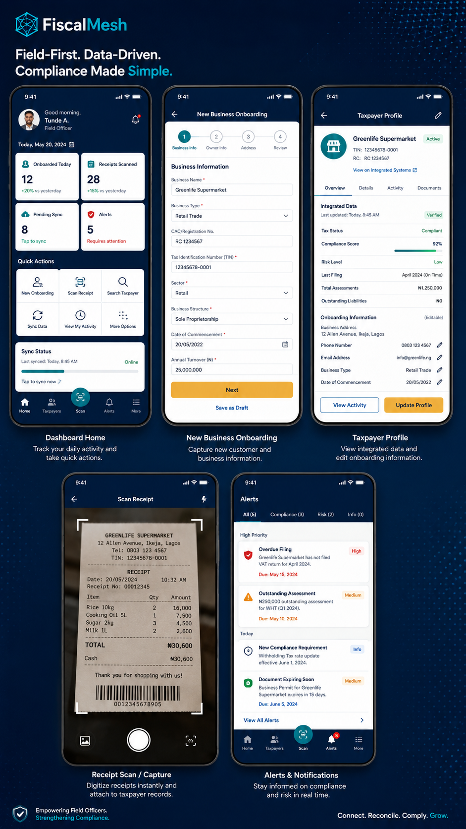 FiscalMesh mobile field app